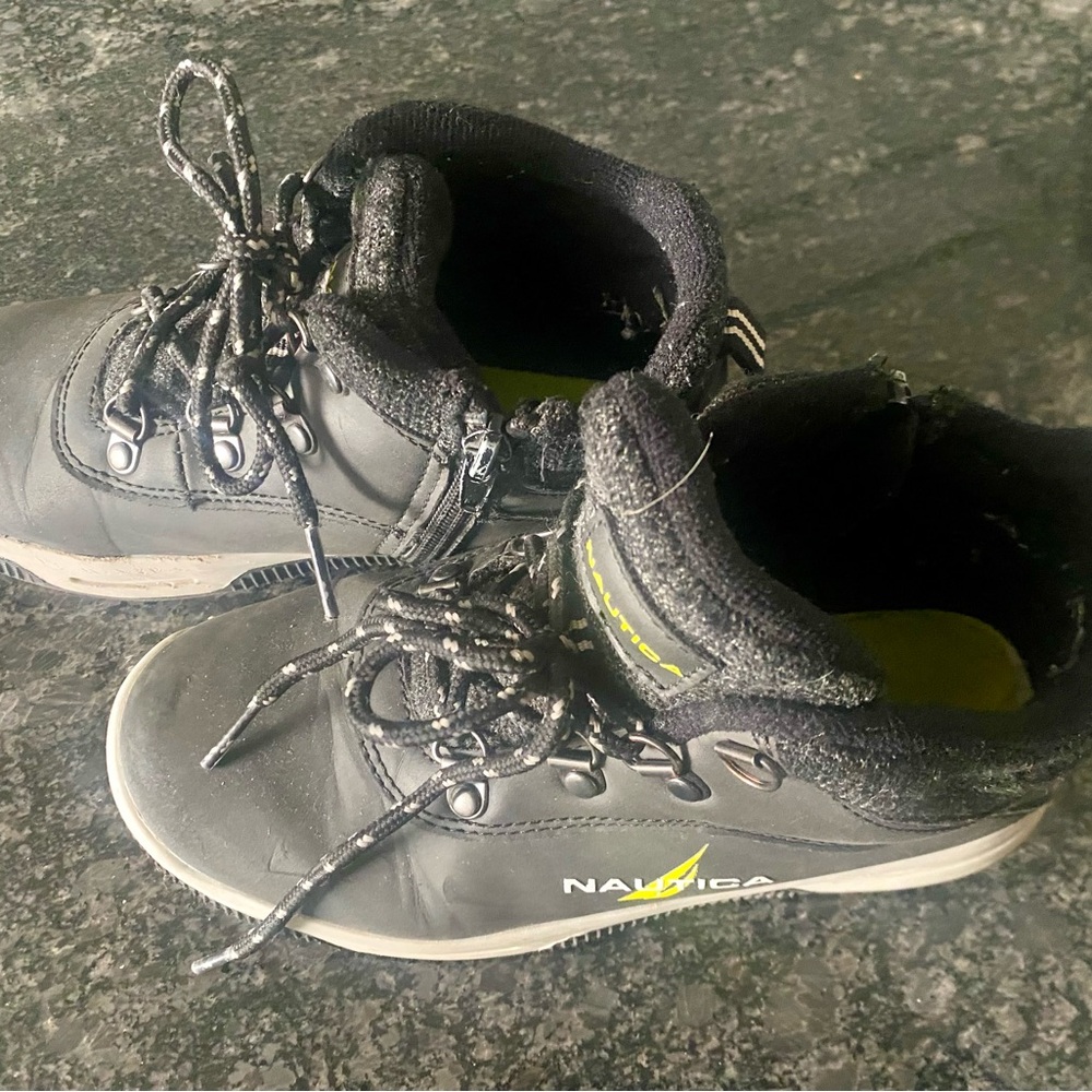 Nautica Black Rain & Snow Boots with Rugged Design